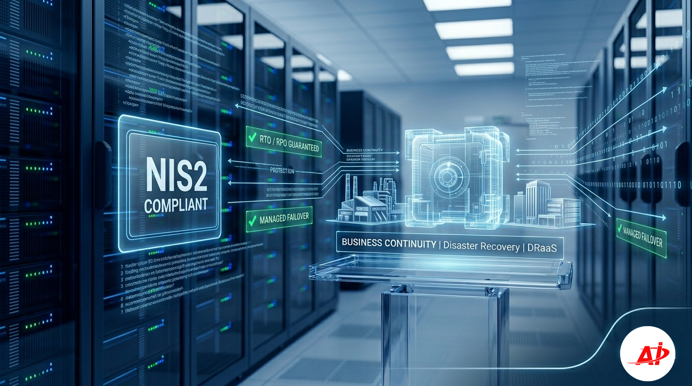 Infografica sulla Business Continuity e Disaster Recovery as a Service (DRaaS) conforme alla direttiva NIS2 - Aziende Italia
