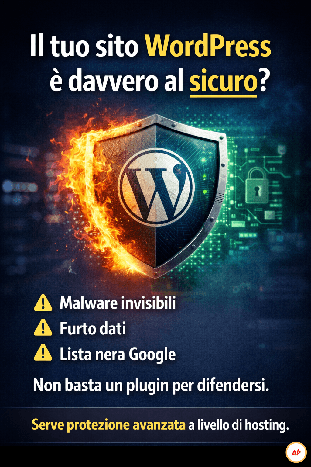 Sicurezza avanzata WordPress con firewall, protezione malware e difesa attacchi hacker