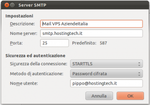 Configurazione SMTP